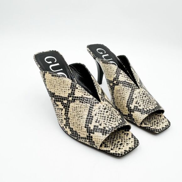 Gucci New GG Python Leather Mules Sandals Heels Size 37, 7 - Picture 2 of 13